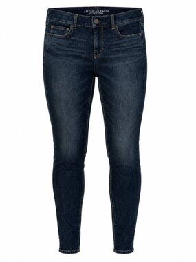 🦋 2/30 American Eagle Artist Stretch Dark Wash Skinny Jeans Size 14